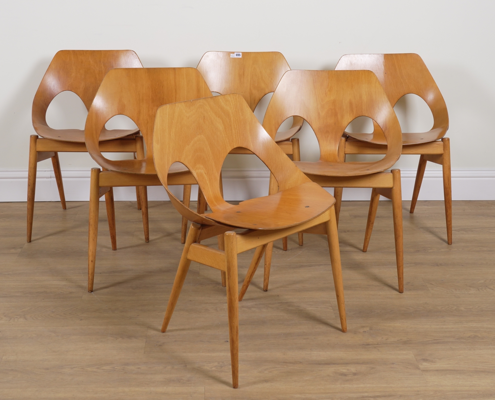 Lot 895: Set of Six 'C2 Jason' plywood stacking chairs £800-1200